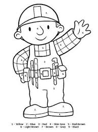 Black Bob The Builder New Bob The Builder Coloring Page Color By Numbers In 2020 Cartoon Coloring Pages Bob The Builder Coloring Pages