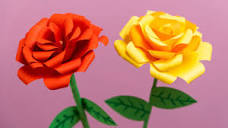 Como hacer Flores de papel - Rosas de Papel | Garabatos Papelería ...