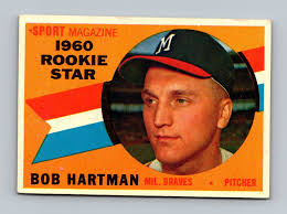 1960 Topps #129 Bob Harman Rookie VG-VGEX Milwaukee Braves Baseball Card