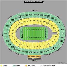 Skillful Cotton Bowl Stadium Seating Chart Rows Owen Field