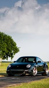 You can download this iphone wallpaper in 640x960 goal which is upheld by iphone 4 and iphone 4s. Download Wallpaper 1350x2400 Porsche 911 Turbo 997 Black Front Tree Sky Iphone 8 7 6s 6 For Parallax Hd Background