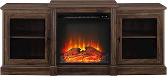 The arlo electric fireplace tv stand is a simple design, with clean aesthetics. Walker Edison Classic Tiered Top Fireplace Tv Console For Most Flat Panel Tvs Up To 66 Dark Walnut Bb60fpttdw Best Buy