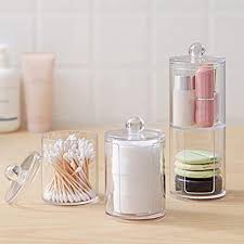 10 oz plastic cotton swab ball pad holder, qtip jar clear makeup organizer, bathroom containers dispenser 3 pack deluxesilvergoods. Yiphates Acrylic Cotton Pad Holder Transparent Round Container Storage Case Makeup Cotton Pad Box Buy Online In Macau At Macau Desertcart Com Productid 143136682