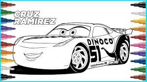 Looking for more printable coloring pages. Disney Cars 3 Coloring Pages Cruz Ramirez Youtube