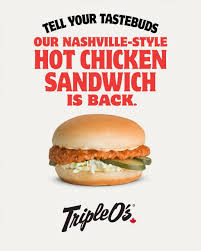 Our fiery fried chicken has a spicy level to choose from (plain<mild<medium<hot<angry hot). Triple O S Nashville Style Hot Chicken Sandwich Facebook
