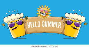 Vector Hello Summer Horizontal Banner ...
