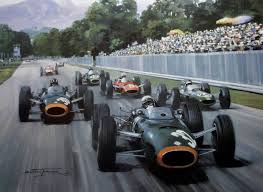 Michael Turner 1965 Italian Grand Prix Lot 131 Automotive Artwork Motorsport Art Classic Racing Cars