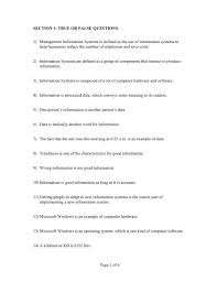 Fit, adjust, alter, or modify: Page 1 Of 6 Section 1 True Or False Questions 1