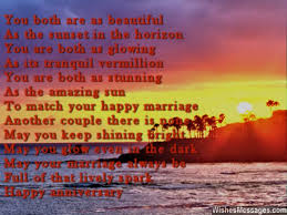 Happy marriage anniversary to my handsome son and beautiful daughter in law. 1st Anniversary Poems For Couples Happy First Wedding Anniversary Poems Wishesmessages Com