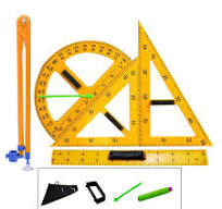 5 Sets of Plastic Geometry Tools - Precision & Durability