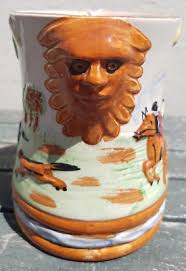 VINTAGE ARTHUR WOOD HAND PAINTED HUNTING SCENE MUG