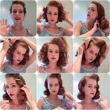Tutorial Pin Curls Part 2 The Brush Out Miss Hero Holliday Vintage Hairstyles Tutorial Vintage Curls Vintage Hairstyles