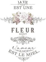 Amazon Com Prima Marketing 655350633004 L Amour Est Le Miel Redesign Transfer Home Decor Multicolor Iron Orchid Designs Printing On Fabric French Typography