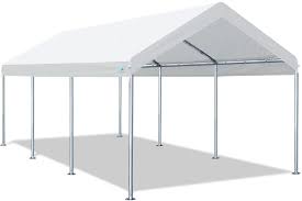 Quictent 6' x 6' heavy duty carport atv shelter (gm1111) instruction. Amazon Com Advance Outdoor Adjustable 10x20 Ft Heavy Duty Carport Car Canopy Garage Boat Shelter Party Tent Adjustable Height From 9 0ft To 10 5ft White Garden Outdoor