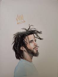 But it's safe to say that he may likely stick with his no features mantra once again. J Cole Me Watercolor 2021 Art