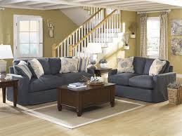 Vintage Casual Slate Denim Blue Sofa Gold Walls Blue Sofa Living Blue Sofas Living Room Blue Couch Living Room