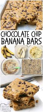 Chocolate Chip Banana Bars Great For Breakfast Lunch And Snacks In Between With Tips To Make The Breakfast Bars Recipe Banana Recipes Banana Chocolate Chip
