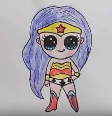 Learn how to draw woman cartoon pictures using these outlines or print just for coloring. How To Draw Wonder Woman Cute And Easy How To Draw Cartoons For Kids