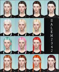 Salem2342 Pigtail Braids Hairstyle By Pickypikachu Sims 4 Hairs Http Sims4hairs Com Salem2342 Pigtail Braids Hairstyle By Sims 4 Sims Hair Sims 4 Blog