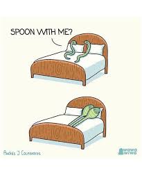 Snek Sneklove Spooning Spooningpartner Snakesofinstagram Fun Comics Cute Comics Funny Comic Strips