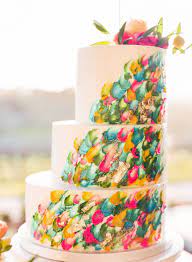 Contemporary Vineyard Wedding Inspiration With Colorful Sherbert Hues Ruffled Vineyard Wedding Inspiration Vineyard Wedding Cake Watercolor Wedding Cake
