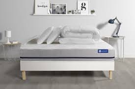 Il propose une épaisseur totale de 19 cm et une âme de 15 cm. Pack Pret A Dormir Matelas 160x200 Actilatex Soft 3zones De Confort Sommier Kit Blanc 2 Oreillers Couette