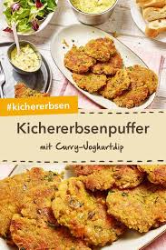 Kichererbsenpuffer Mit Curry Joghurtdip Rezept Leckere Vegetarische Rezepte Erbsen Rezepte