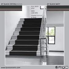 Classy Collection Of Jet Black Matt And Black Crystal Step Riser Tile Steps Stair Tiles Tile Stairs