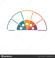 Template Pie Chart Infographic Colourful Lines Text Areas