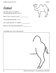 A artiodactyl is associate in nursing ungulate that has the characteristic hump, or humps, on its back. Critical Thinking Worksheet Grades K 2 Camels Education World