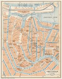 amsterdam netherlands 1910 map fine art print in 2021 amsterdam map city maps vintage map