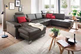 Sofa tisch mit runder tischplatte, die dank ihres erhöhten rahmens eine sichere ablagefläche bietet Poco Polstermobel Puzzle U Formige Garnitur In Dunkelbraun Mobel Letz Ihr Online Shop