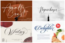 Calligraphy fonts that blend classic and contemporary strokes and embellishments.with styles ranging from soft, dreamy letterforms to the spiky handwriting of another era. 31 Delicate Calligraphy Fonts To Make Your Designs Extraordinary Hipfonts