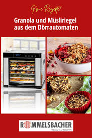 Granola Und Musliriegel Aus Dem Dorrgerat 2 Rezepte Von Rommelsbacher In 2020 Musliriegel Dorrautomat Freude Am Kochen