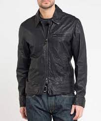 Dean Jacket In Black Leather Jacket Outerwear Bomber Jacket