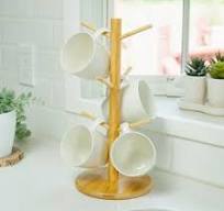 Bamboo Coffee Cup Tree Holder