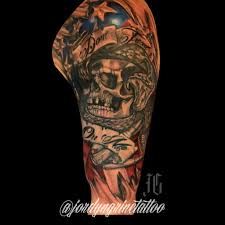 At the background is the stars and stripes of the american flag with highlighting a blue singular stripe as a reminder that it is a time of peace. Latest 2nd Amendment Tattoos Find 2nd Amendment Tattoos