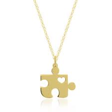 Autism awareness crystal puzzle piece necklace. 14kt Yellow Gold Puzzle Piece Pendant Necklace 16 Ross Simons