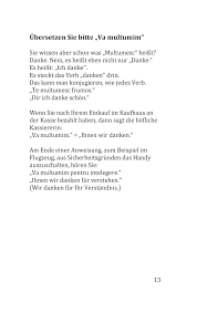 Va multumesc din suflet pentru intelegere! Bod Leseprobe Rumanisch Lernen Mit Witz