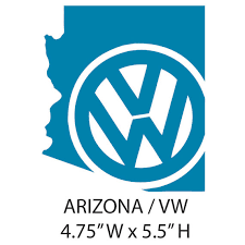Vw Arizona Decal Volkswagen State Of By Sunseteastgraphix Volkswagen State Of Arizona Volkswagen Logo