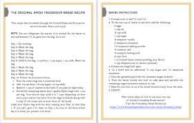 The recipe makes more than the 1 cup needed. Printable Amish Friendship Bread Instructions Friendship Bread Amish Friendship Bread Friendship Bread Recipe