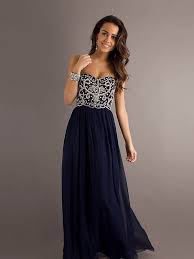 Dark Blue Prom Dress With Silver Jewelled Swirls On The Top Half Prom Dresses Prom Dresses Blue Navy Blue Prom Dresses