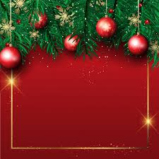Free Vector Christmas Background With Pine Tree Branches And Hanging Baubles