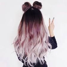 Hair color ideas for long hair. Ombre Dip Dye Lila Platinblondes Haar Blondehairdye Dip Dye Haar Lila Ombre Platinblondes Hair Styles Dark Ombre Hair Ombre Hair Color