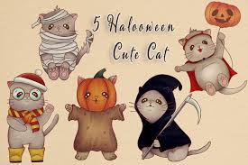 Pin the clipart you like. Cute Halloween Cat Illustrations Clipart Graphic By Studioangelarts Creative Fabrica