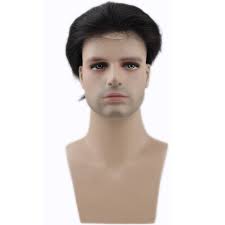 Rossy&Nancy Human Hair Toupee for Men Fine Mono Top with PU Skin Around and  Lace Front 8x10inch Mens Hair Piece Replacement System Natural Wave Natural  Black (Base Size:10"x8", Natural Black Color): Buy