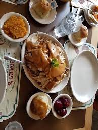 Reserve some extra cream cheese to use as glue for the rest of the turkey pieces. Large Turkey Platter Charged 4 Extra For Sharing Picture Of Hart S Turkey Farm Meredith Tripadvisor
