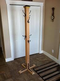 Coat Diy Standing Coat Rack Tree X Post Hooks One Fence Topper Shelve Rhpinterestcom Cream Wooden Standing Rack Having Branches Hook Breakpr Rustic Coat Rack Diy Coat Rack Standing Coat Rack