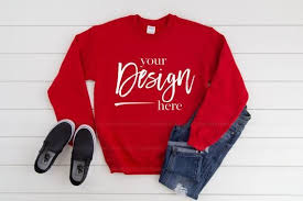 Download Sweatshirt Mockup Gildan 18000 Mockup Red Sweatshirt T Shirt Etsy Clothing Mockup Shirt Mockup Sweatshirts