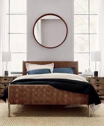 Woven Brown Suede Bed Cb2 Modern Bedroom Furniture Bedroom Vintage Modern Bedroom Design